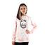 Polerón canguro mujer con capucha tie dye rosado