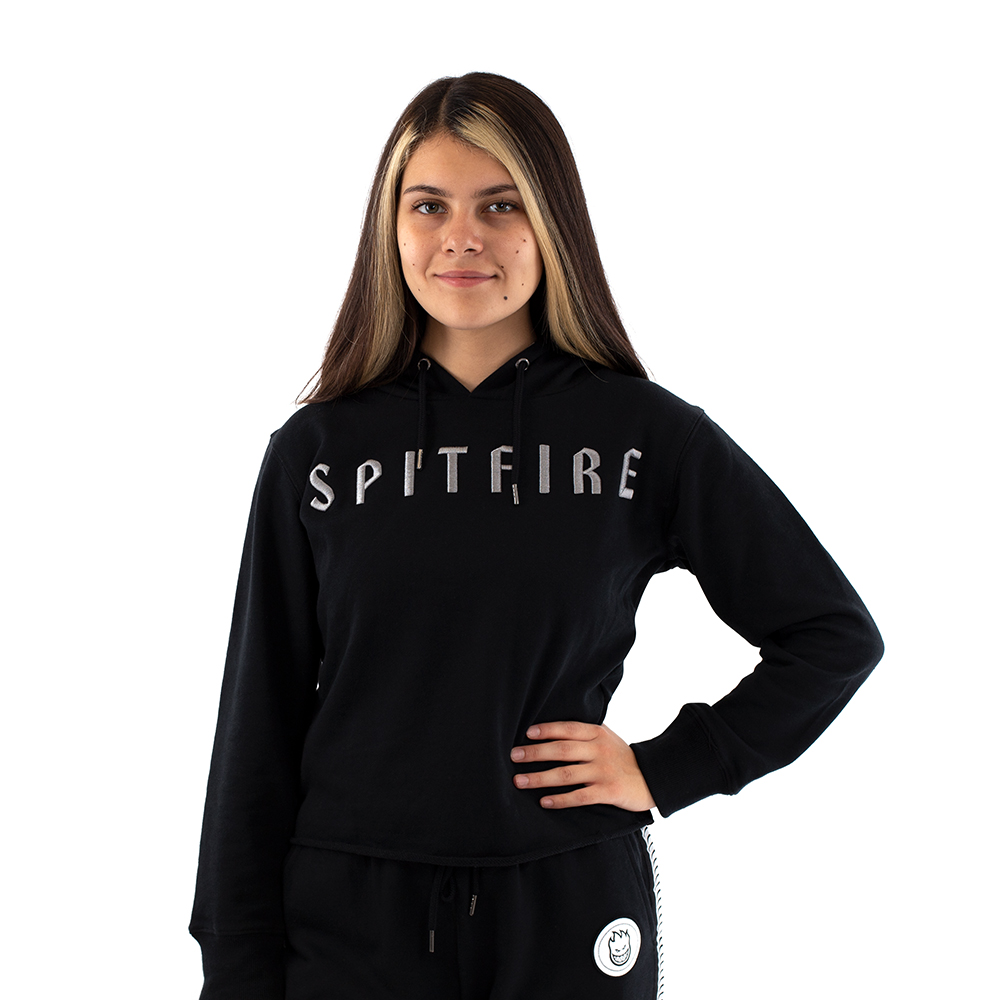 Polerón Hoodie Mujer Liso Spitfire Negro