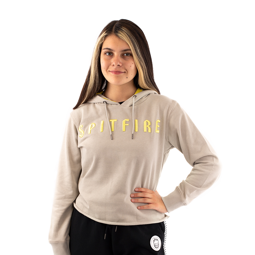 Polerón mujer con capucha seamless beige