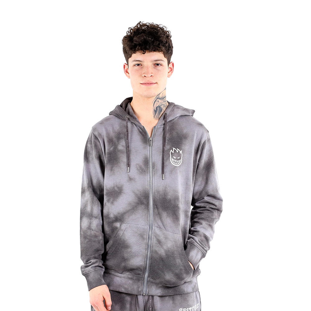 Polerón canguro con capucha negro cool gris tie dye spitfire hombre street culture season