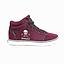 Zapatillas Unisex Jackass Crazy Action Caña Alta Vulcanizadas Burdeo-Blanco