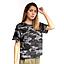 Polera manga corta mujer con bolsillo spitfire 360 camuflaje negro