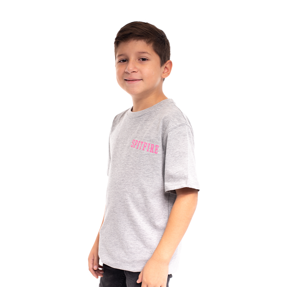 Polera Niño Ride The Fire Gris Melange Spitfire