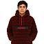 Polerón Sherpa Con Capucha Niño Spitfire 360° Half Zipper Burdeo Negro