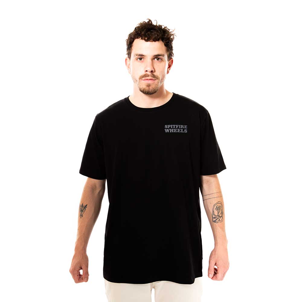 Polera Manga Corta Negro Wheels Spitfire