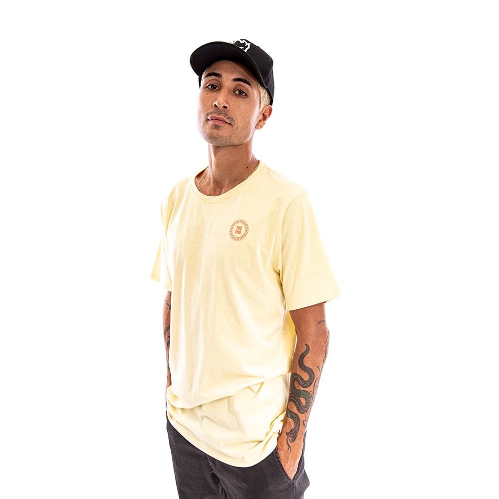 Polera Manga Corta Amarillo Spitfire Wheels Hombre