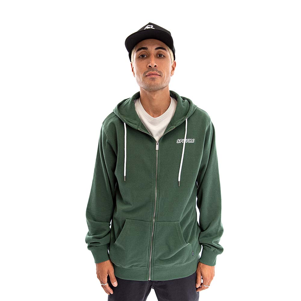 Polerón Full Zipper Hombre Spitfire Verde