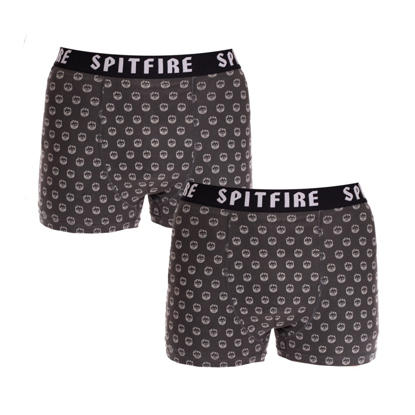 Pack 2 Boxer Niño Print Gris Negro Spitfire