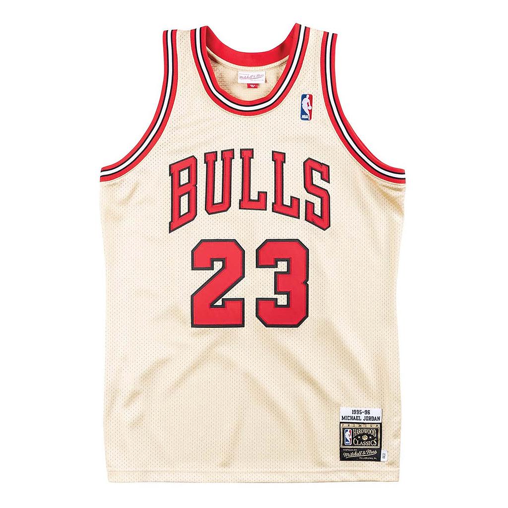 Polera Nba Gold Jersey Bulls 95 Mj Mitchell And Ness