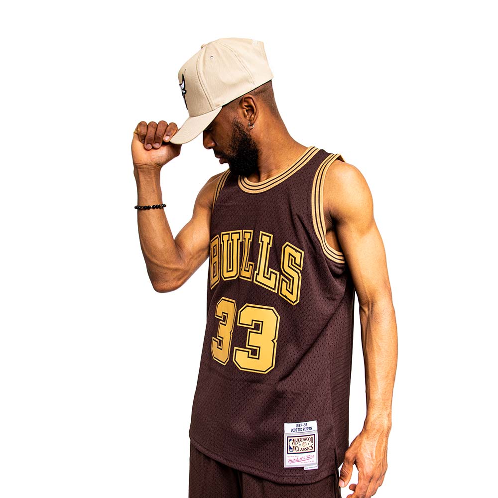 Camiseta NBA lux brown  bulls 1997 scottie pippen mitchell and ness