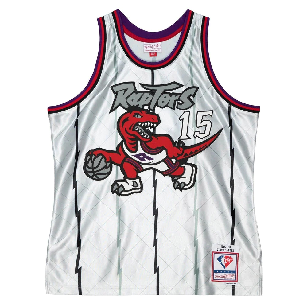 Swingman Nba Toronto Raptors Vince Carter Plat 1998-99 HC 75th Anniversary Jersey Mitchell And Ness