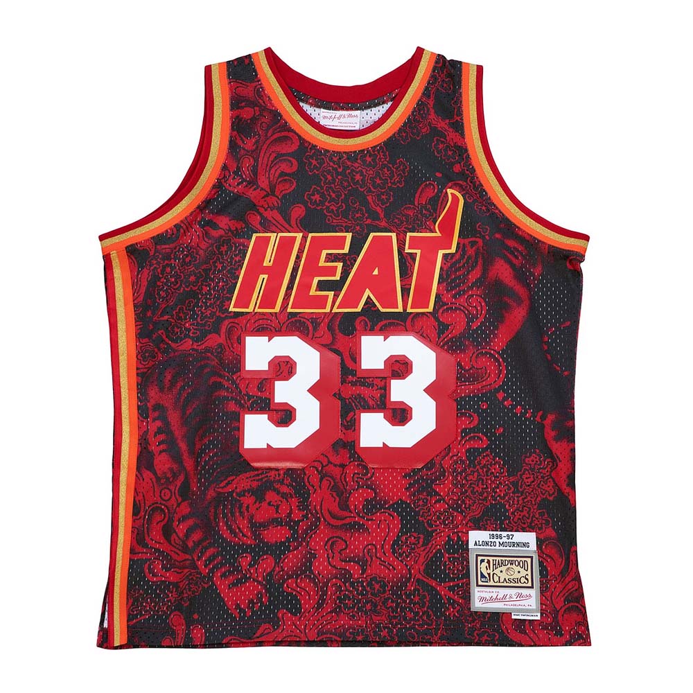 Polera Nba 4.0 Polera Jersey Heat 96 Alonzo Mourning Mitchell And Ness