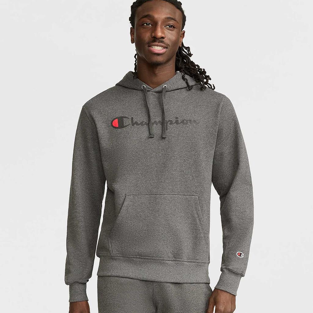 Poleron Hombre Champion Powerblend Graphic Gris Oscuro