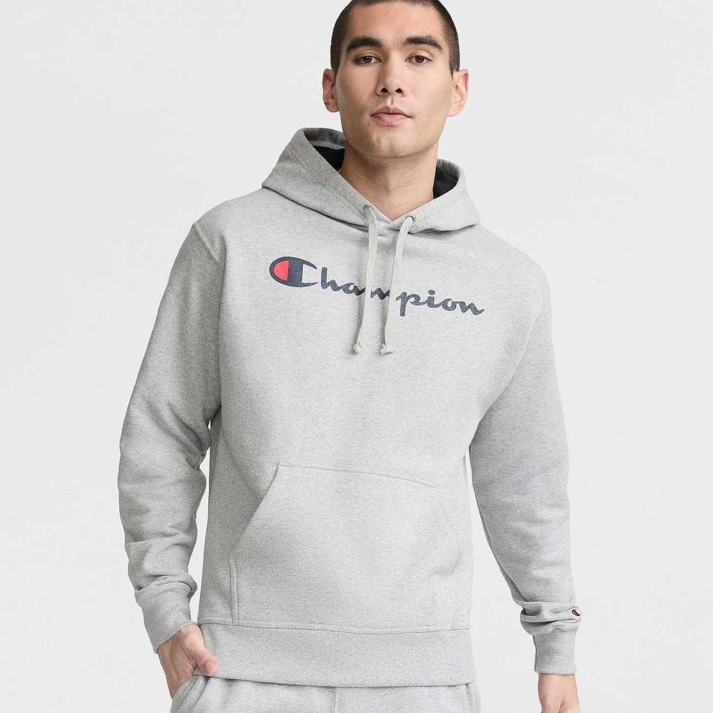 Poleron Hombre Champion Powerblend Graphic Gris