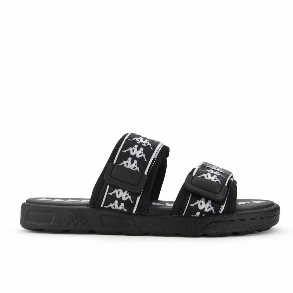Sandalias Unisex Kappa 222 Banda Aster Negro Blanco