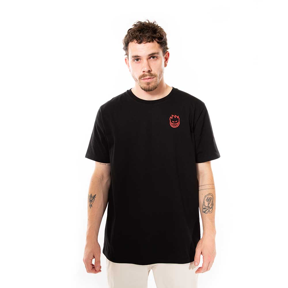 Polera Manga Corta Negro Vortex Spitfire