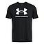 Polera Sportstyle Logo Manga Corta Negro Blanco Under Armour