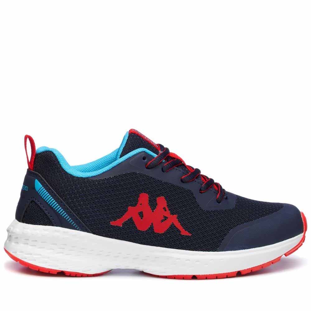 Zapatilla Urbana Niño Kappa Glinch Logo Azul Rojo Turquesa