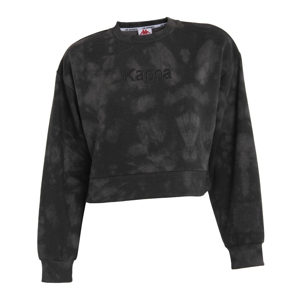 Poleron De Mujer Kappa Crop Smoky Gris