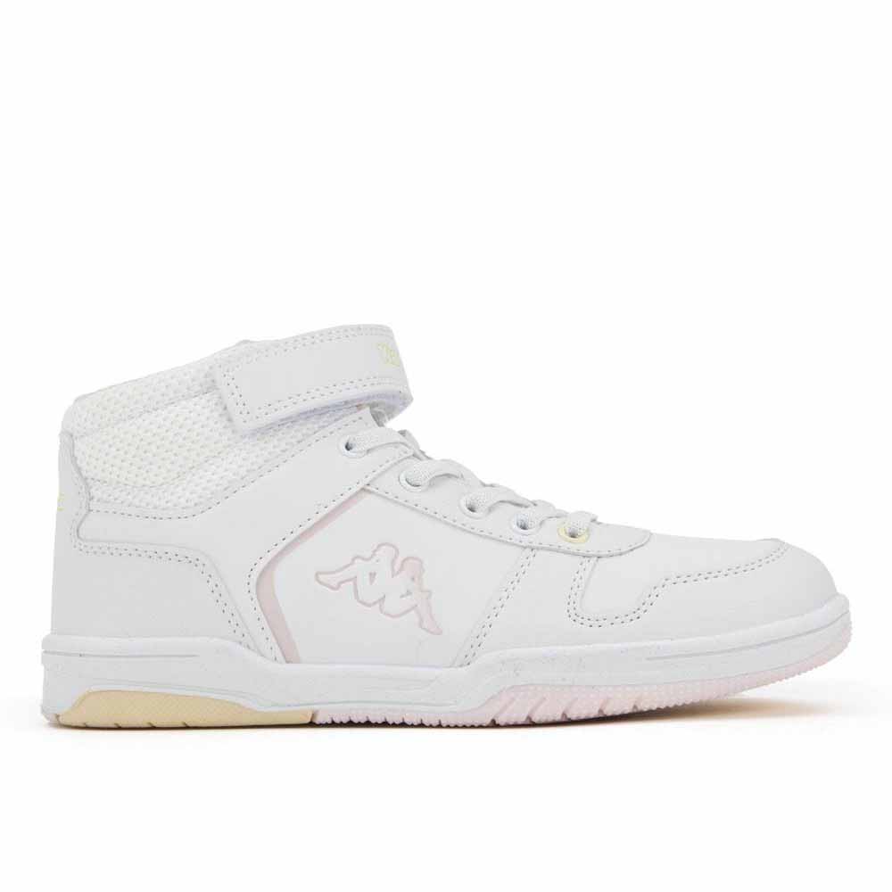 Zapatilla Urbana Niña Kappa Kary Mid Blanca Rosa Amarilla