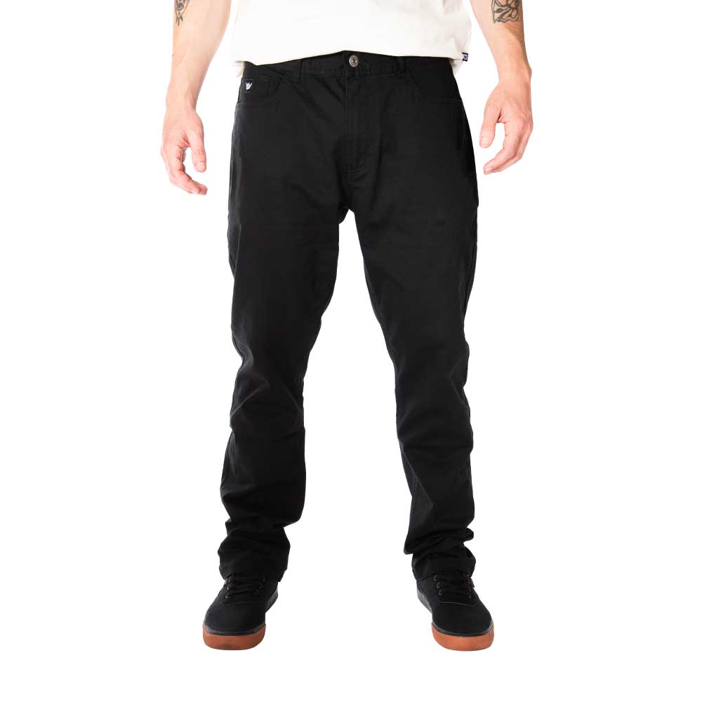 Pantalon Negro Washed Hombre Hang Loose
