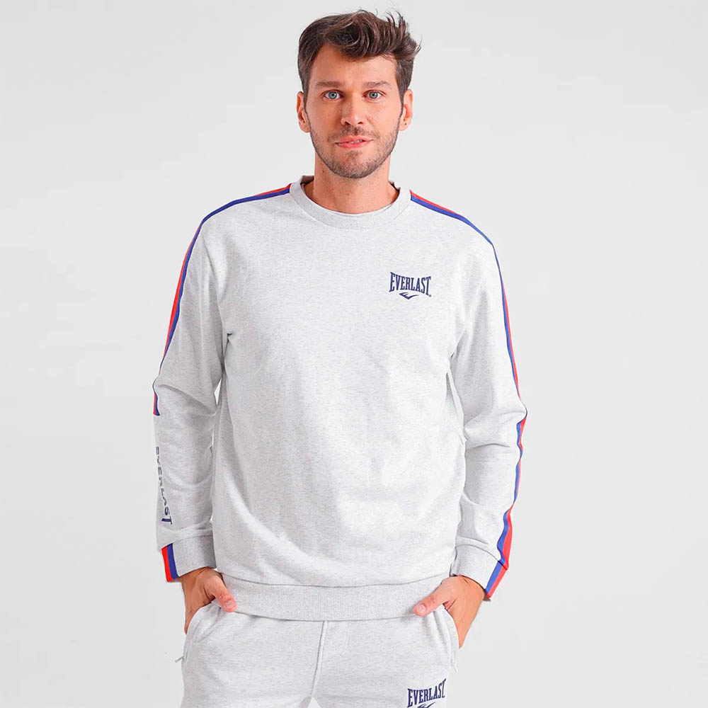 Polerón Hombre Everlast Gris Melange Terry Jab
