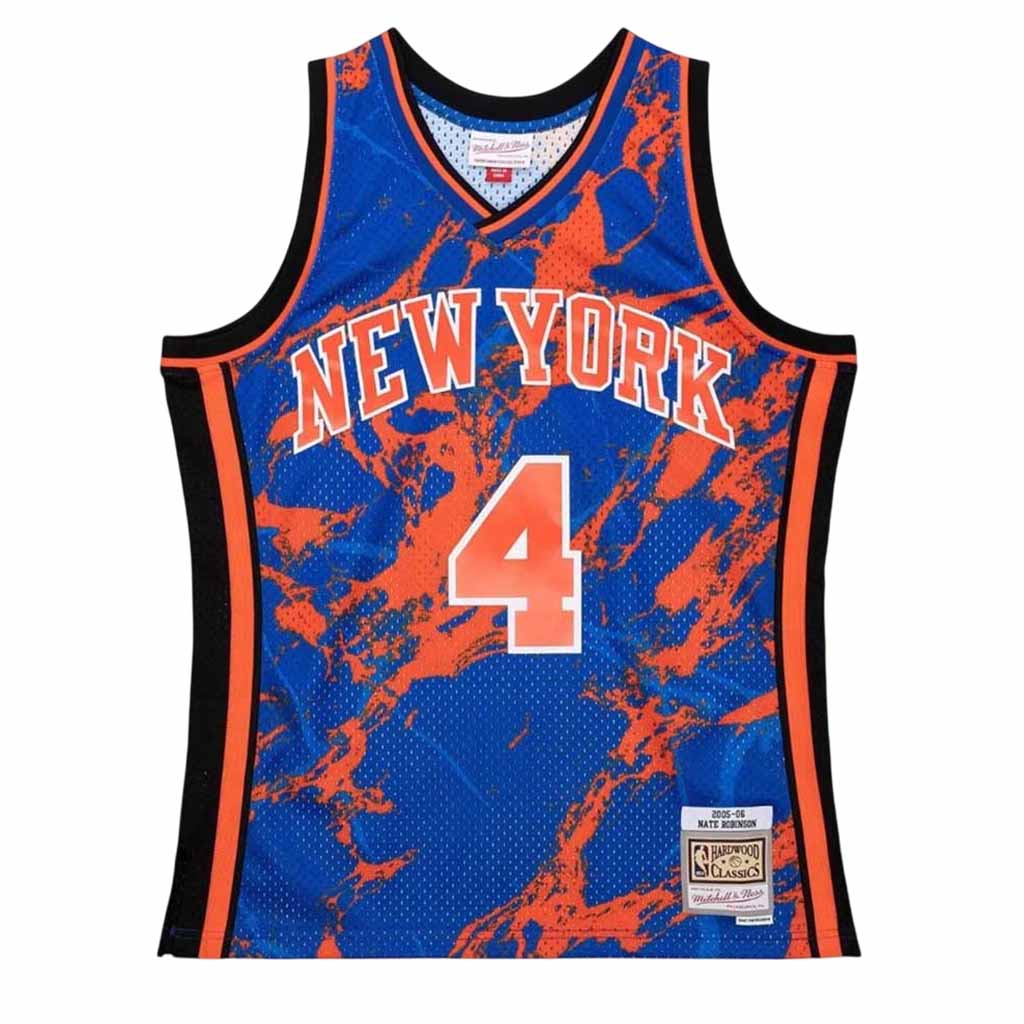 Camiseta Mitchell and Ness NBA NY Knicks Nate Robinson 4 Marble