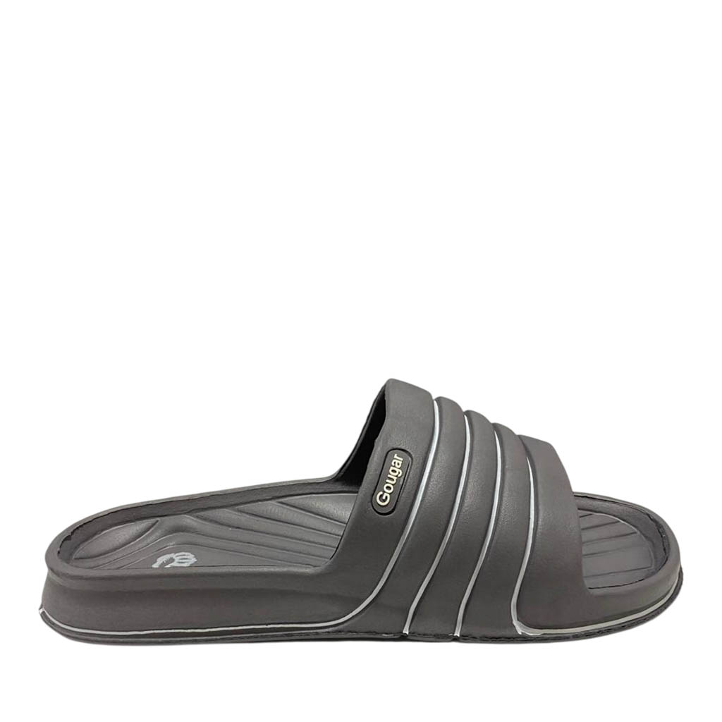 Sandalia Hombre Slip On Strips Gris