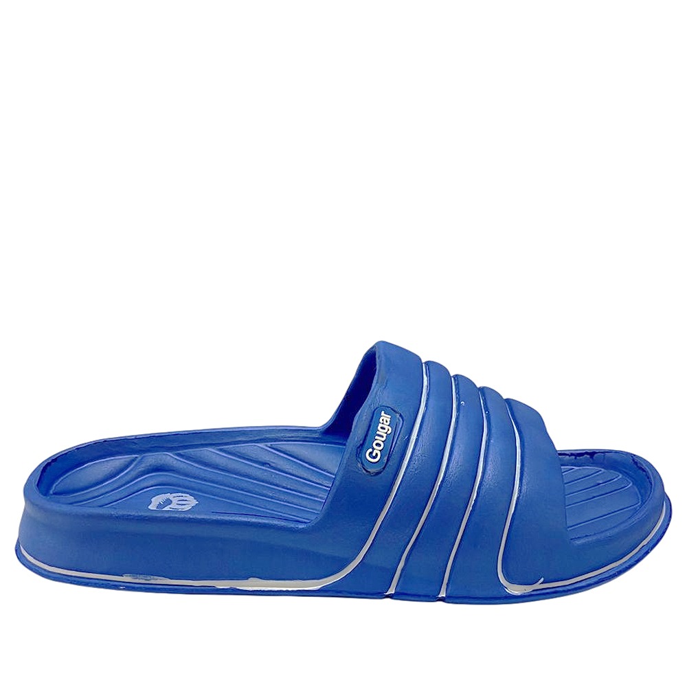Sandalia Hombre Slip On Strips Azul Royal