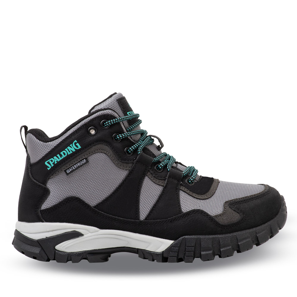 Zapatillas Outdoor Waterproof Mujer Hiker Negro Gris Spalding