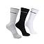 Tripack Calcetines Largos Blanco/Negro/Gris Spalding 40-45