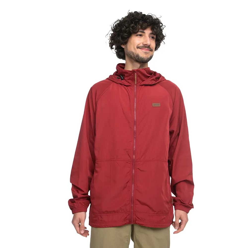 Chaqueta Cortaviento Liviana Hombre Hi Tec Rojo