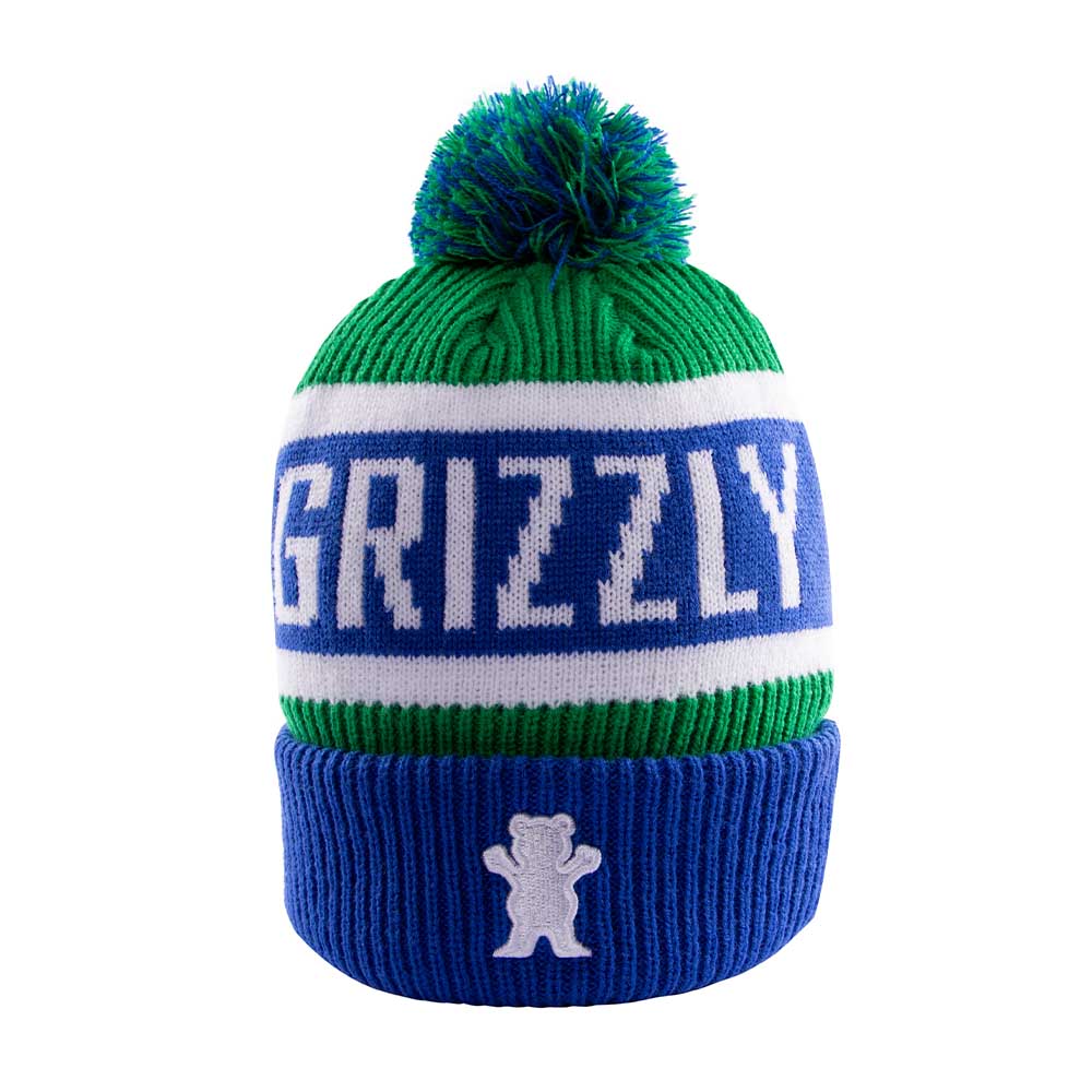 Gorro Beanie Training Season Pom Blue Grizzly