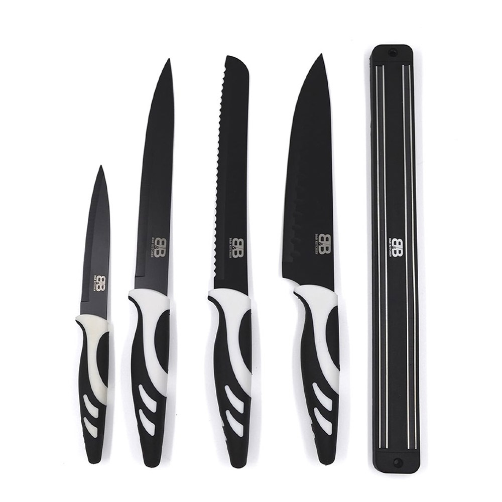 SET DE CUCHILLOS 5 PZS ACERO INOXIDABLE