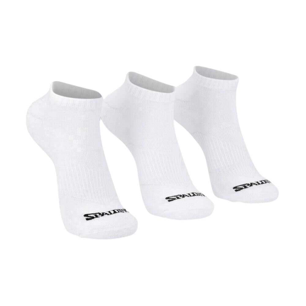Tripack Calcetin Invisible Deportivo Unisex Blanco Spalding