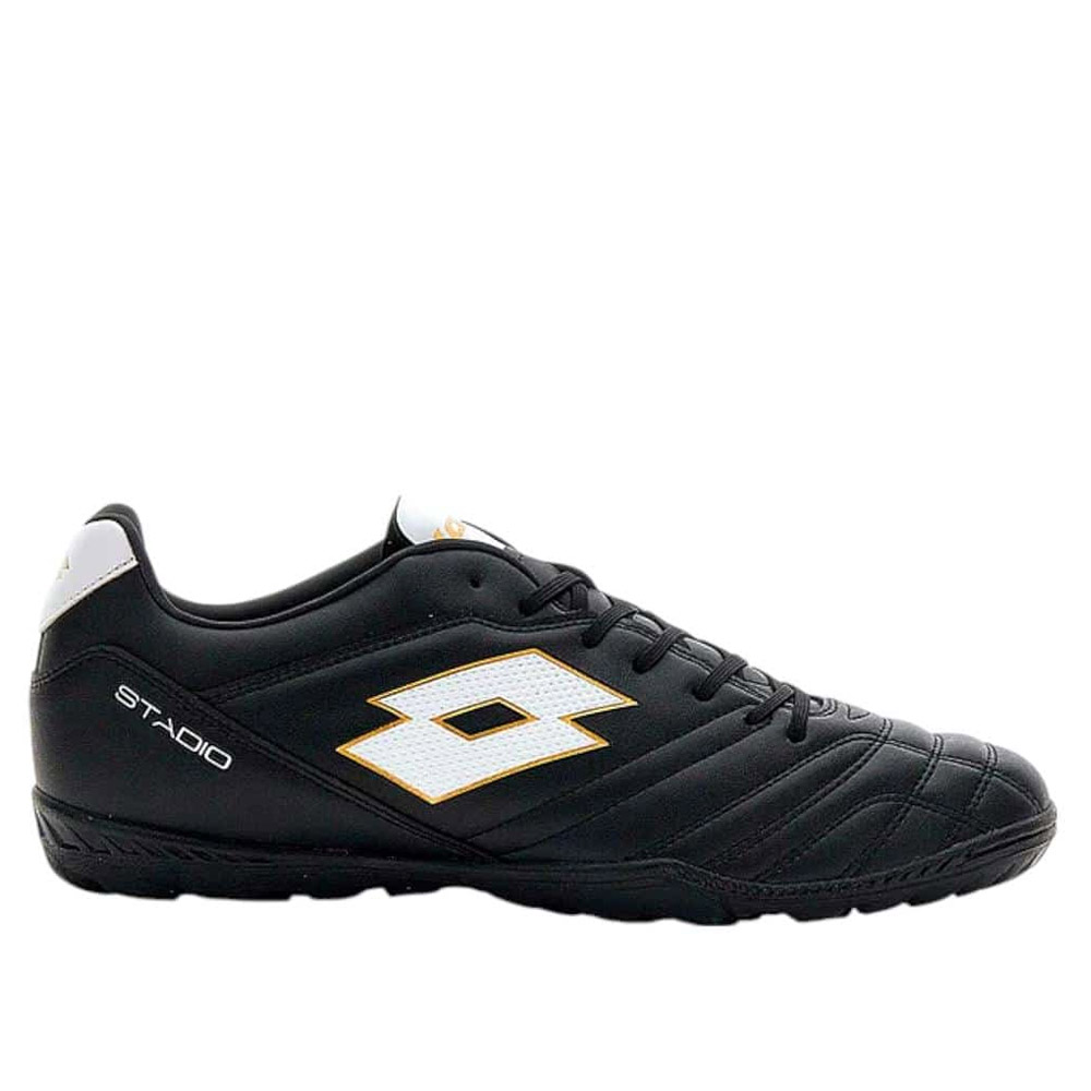 Zapatilla Baby Futbol Hombre Lotto - Stadio 705 TF Negro Blanco