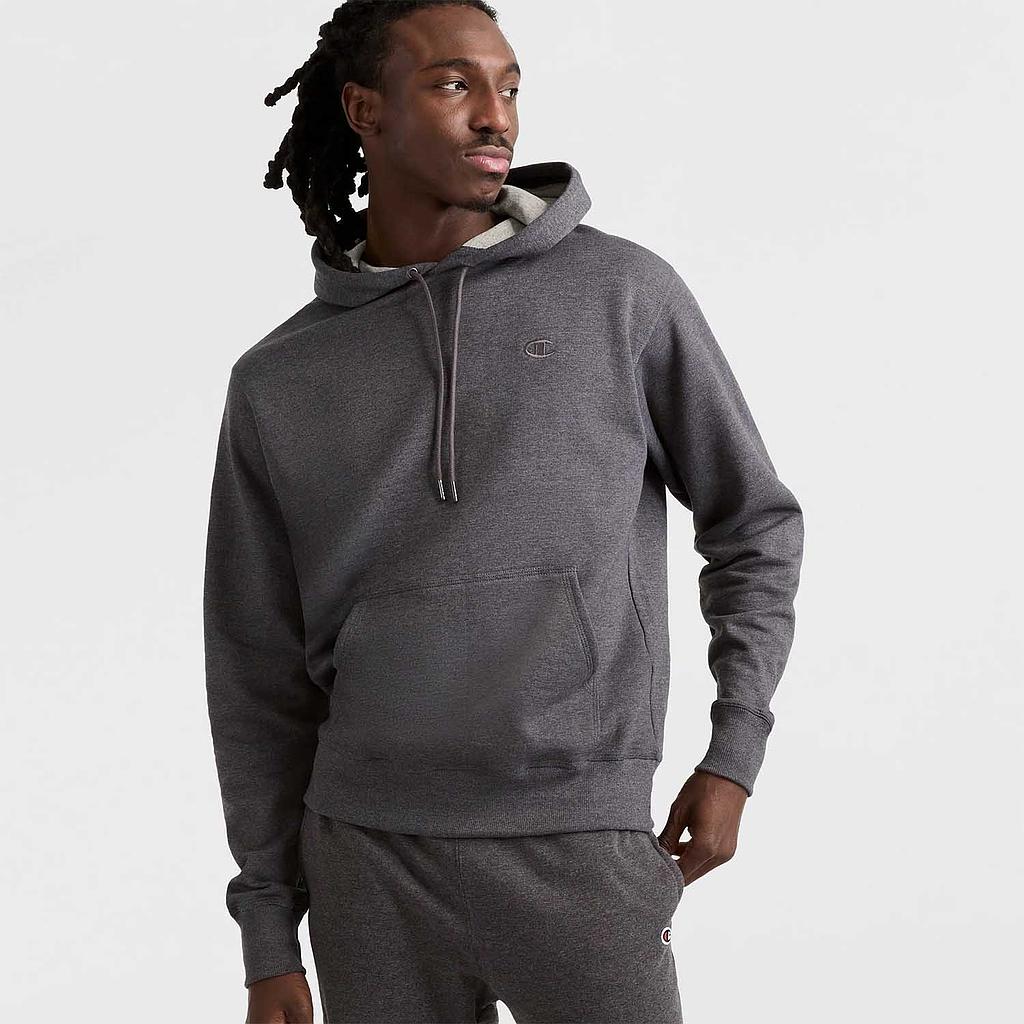 Poleron Hombre Champion Hoodie Fleece Gris Oscuro