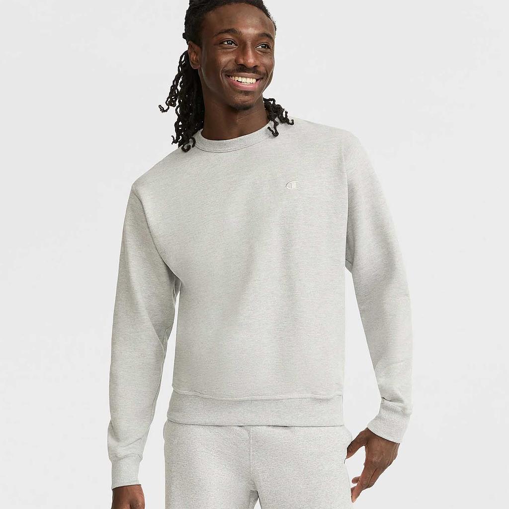Poleron Hombre Champion Crew Fleece Gris Claro