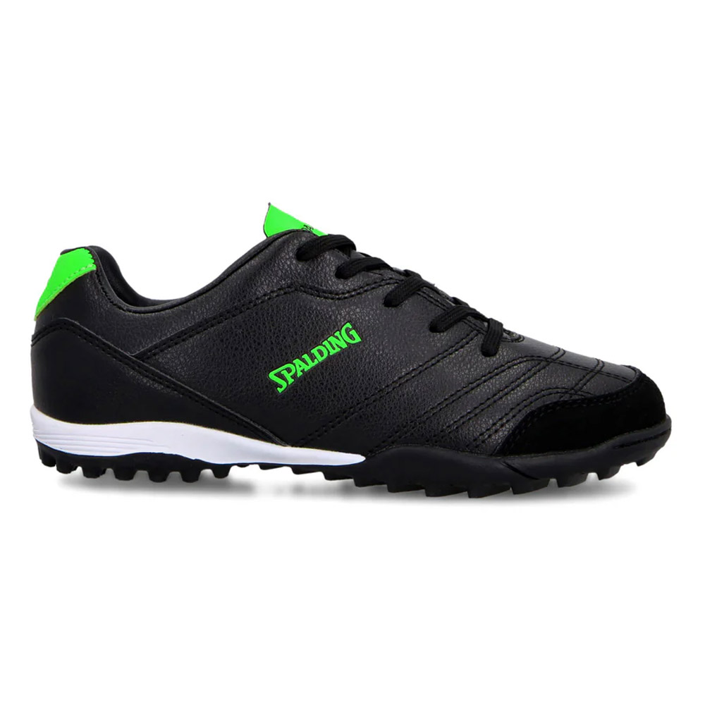 Zapatilla Baby Futbol Tf Junior Goal Verde Neon Negro