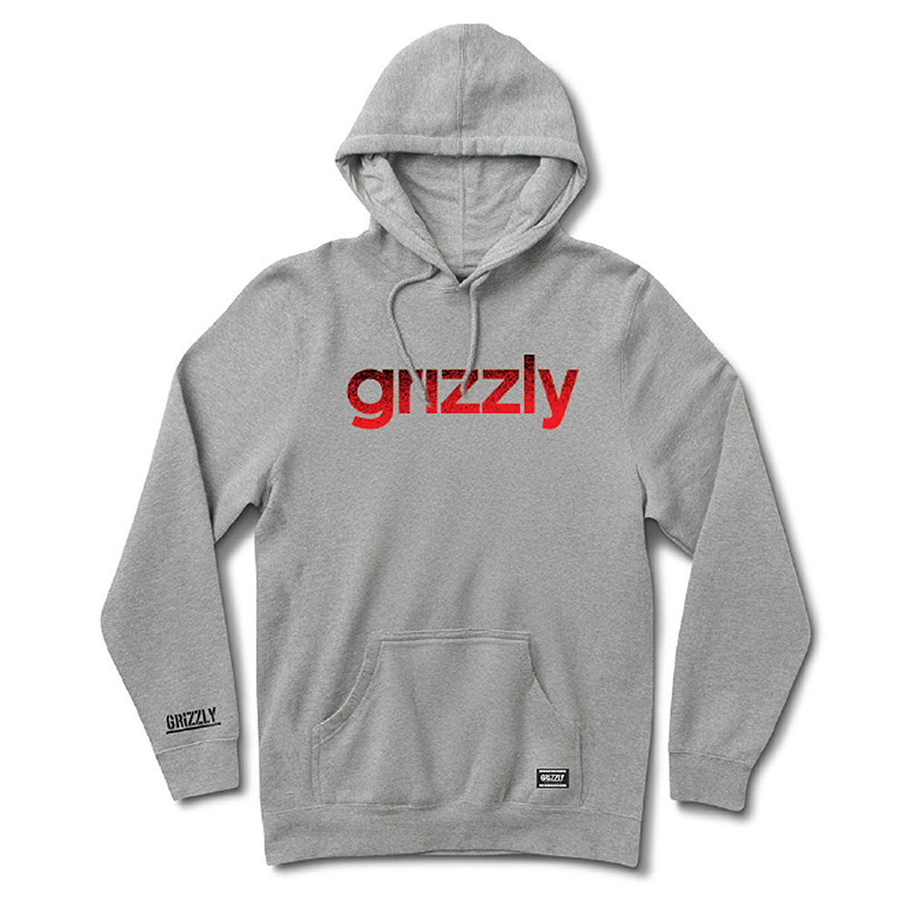 Poleron Hoodie Hombre Grizzly Griptape Lowercase Fadeaway Gris