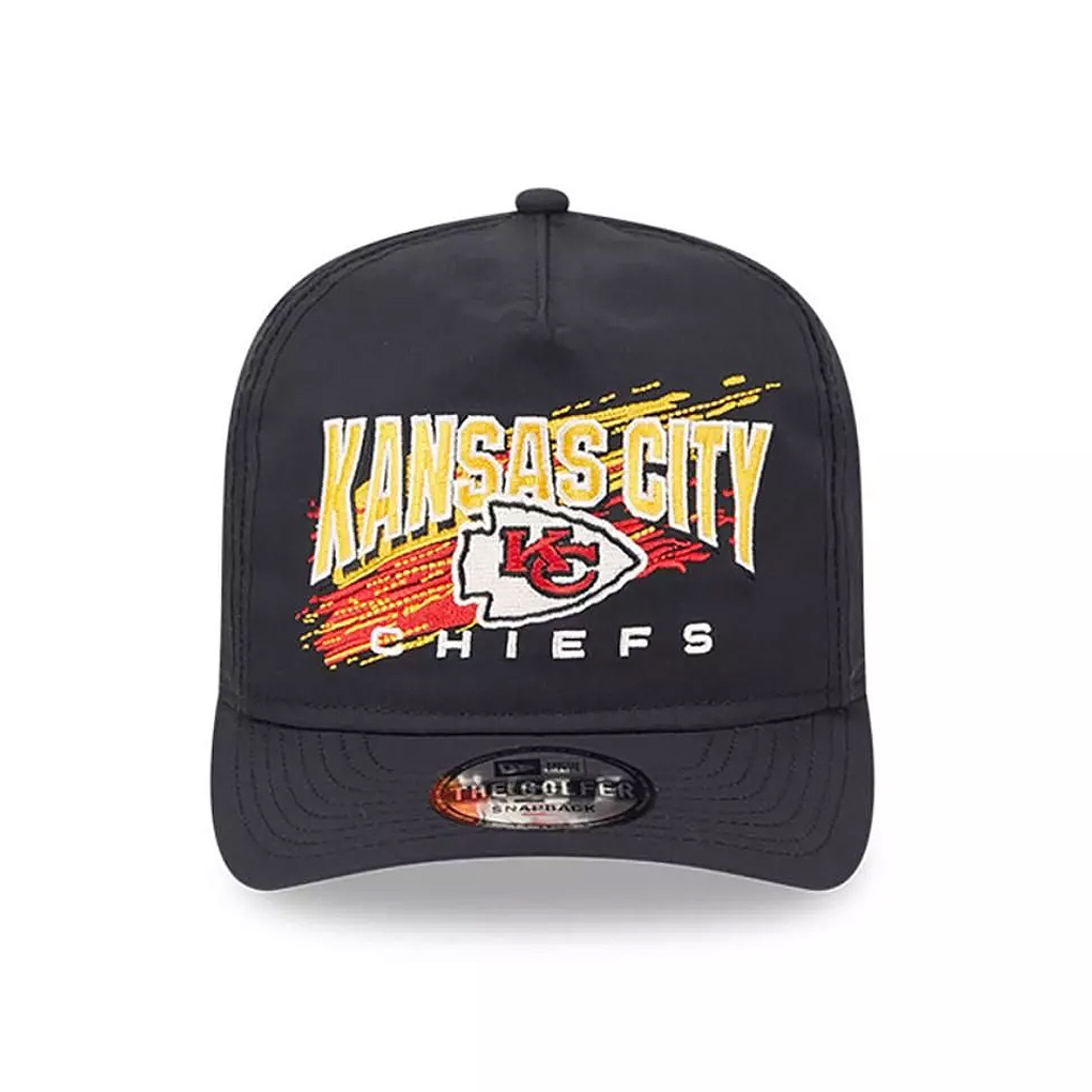 Jockey New Era Golfer NFL Kansas City Chiefs Throwback Brush Black