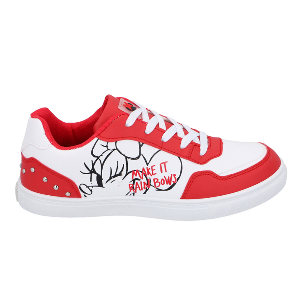 Zapatillas Niña Disney Minnie Mouse Blanca Rojo Moda