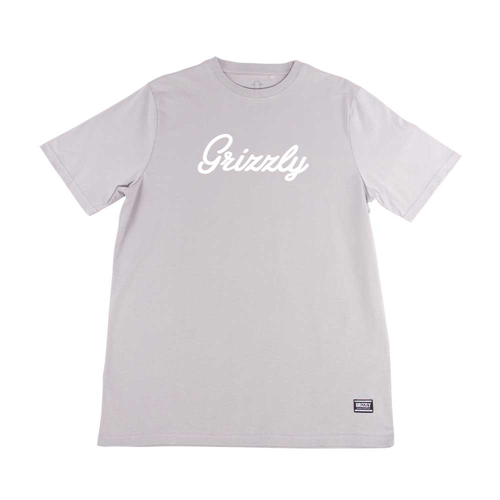 Polera Hombre Grizzly Griptape Print Script Gris