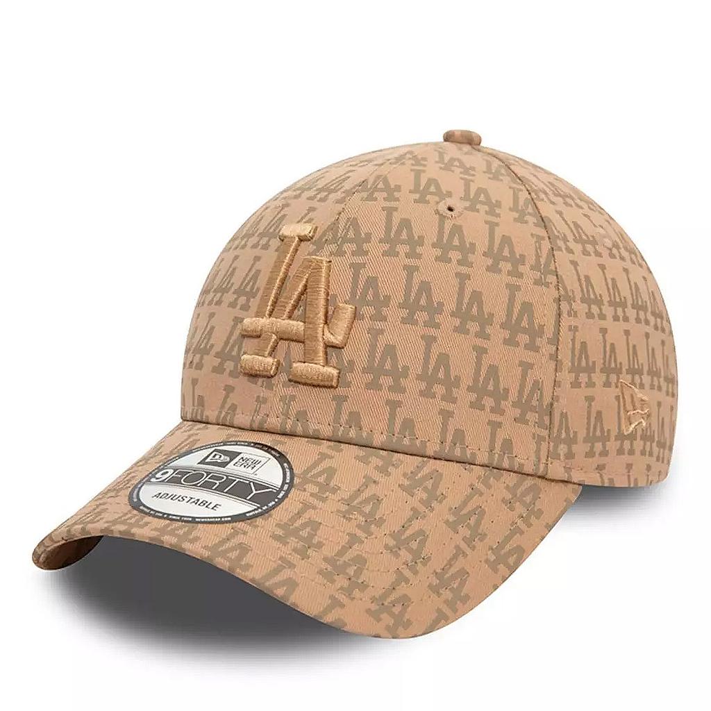 Jockey Gorra New Era 9Forty Los Angeles Dodgers MLB Team Monogram Med Beige