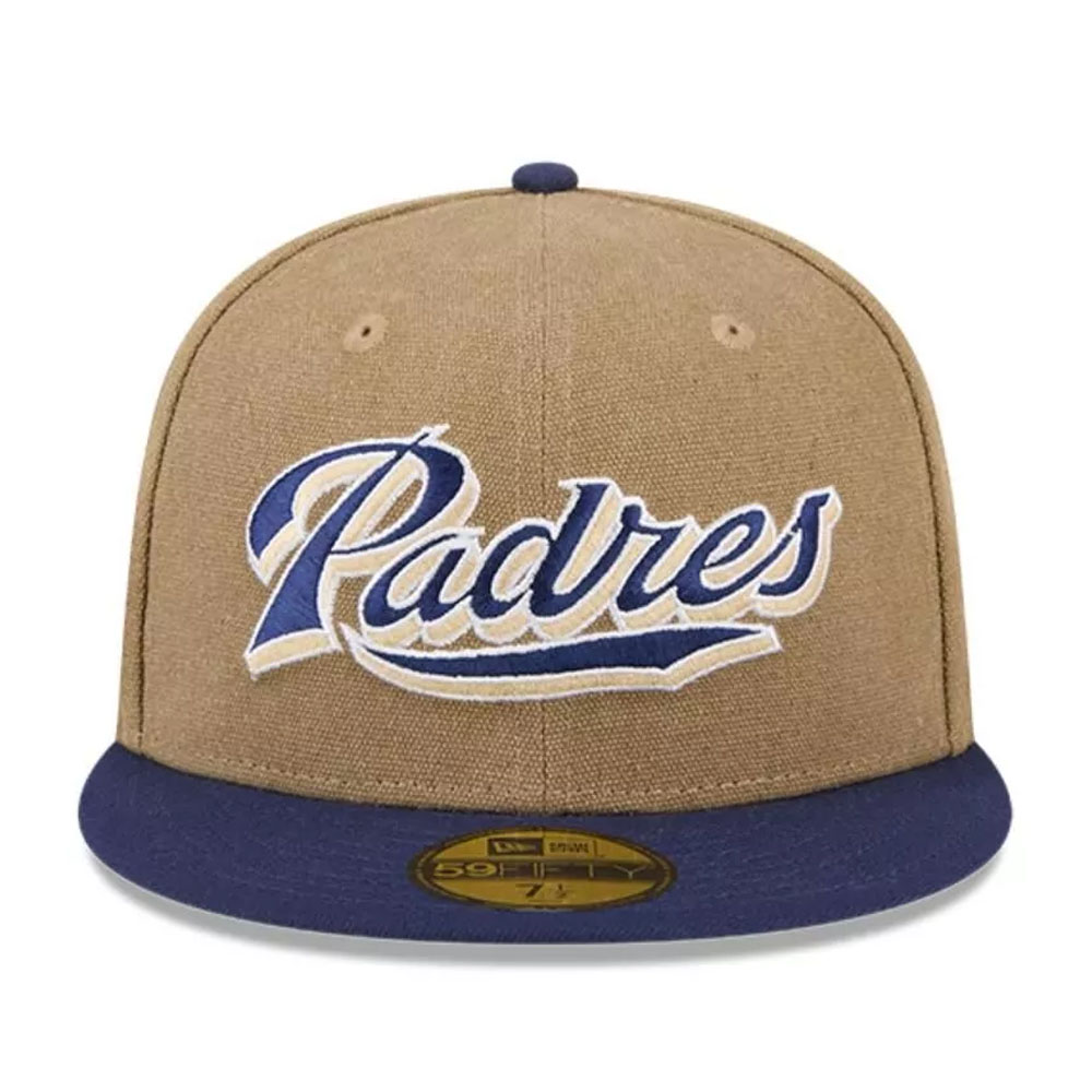 Jockey Gorro New Era 59fifty MLB San Diego Padres Canvas Crown Med Cafe