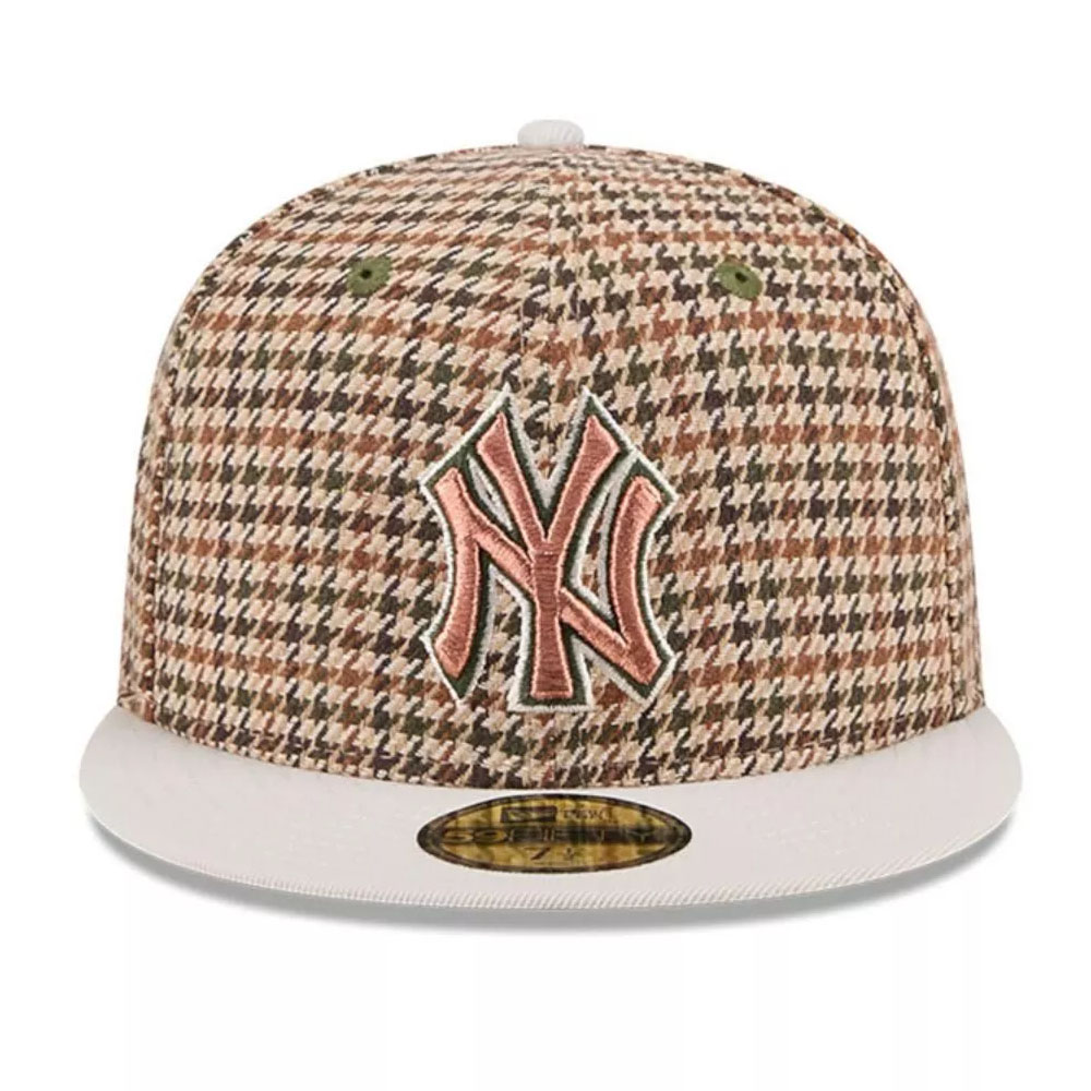 Jockey Gorro New Era 59FIFTY New York MLB Houndstooth Open Café