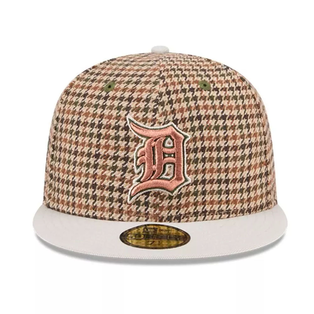 Jockey Gorro New Era 59FIFTY Detroit Tigers MLB Houndstooth Open Café