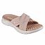 Sandalias Urbanas Mujer Skechers Go Walk Flex Sandal Impress Beige