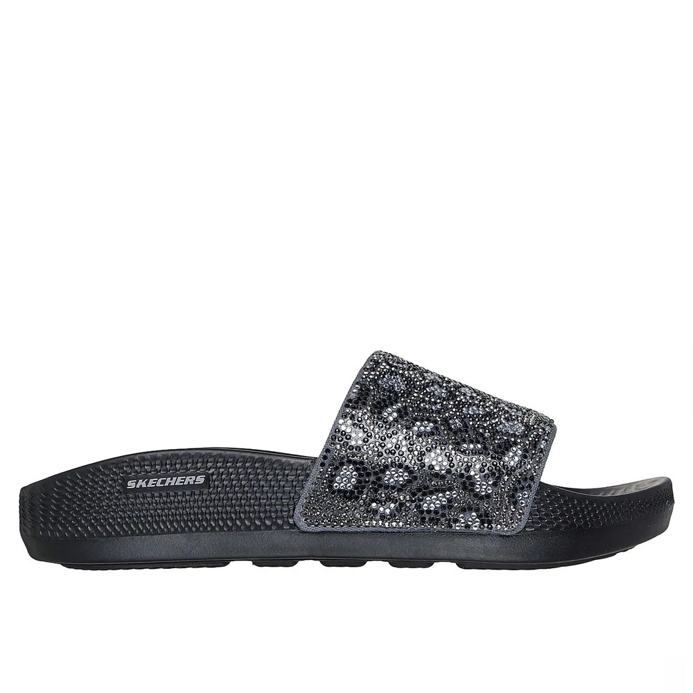 Sandalias Mujer Skechers Low Slider-Printlicious 186090-BKGY