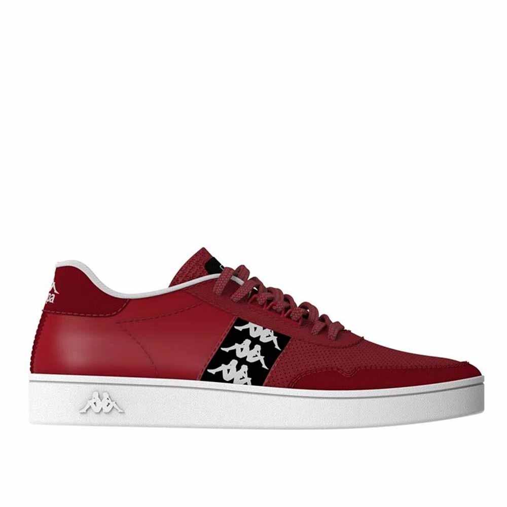 Zapatilla Urbana Hombre Kappa 222 Banda Barnel Rojo Negro Blanco